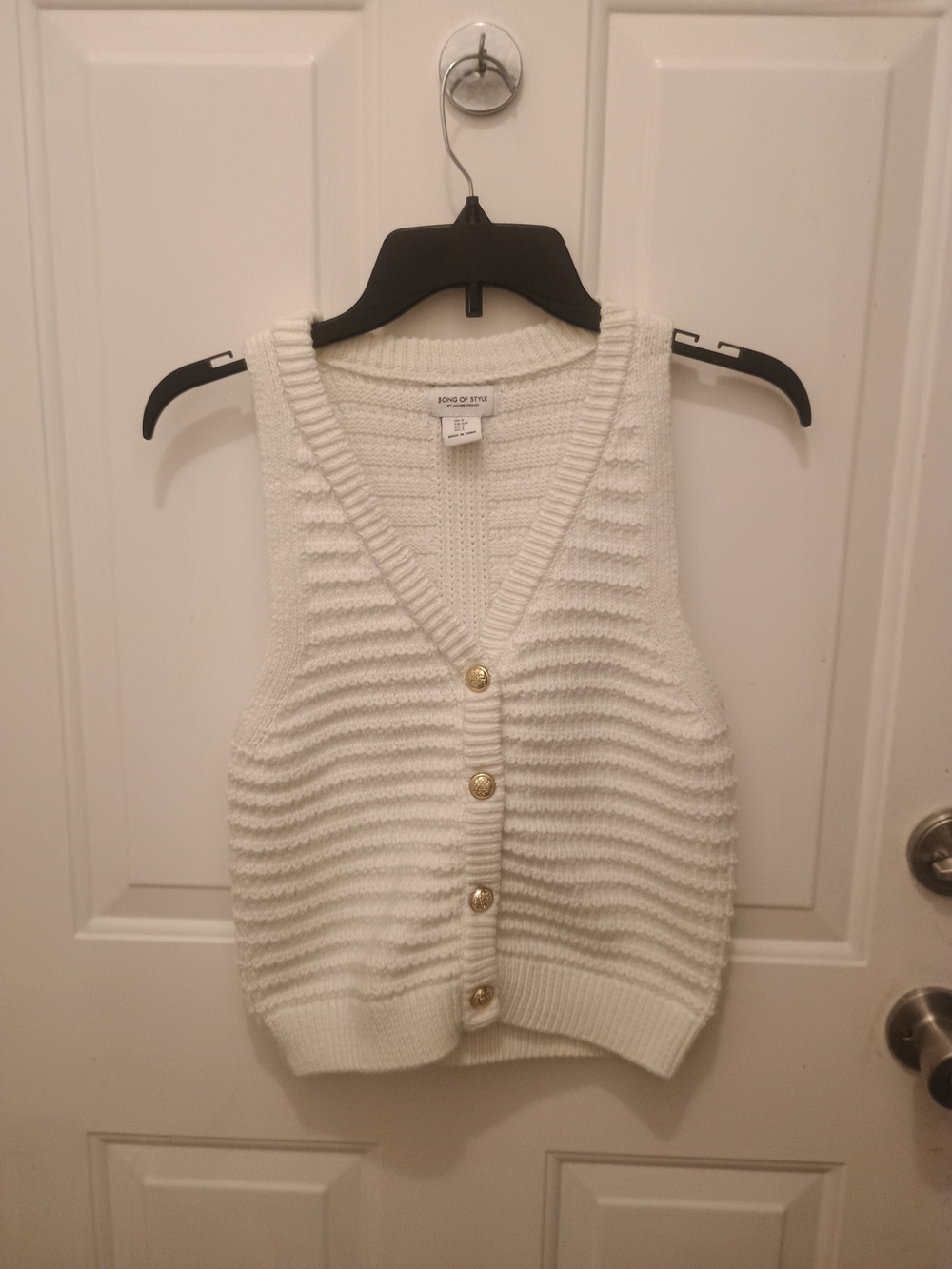 Aimee Song V-Neck Button Knit Cardigan Tank Sleeveless Sweater Vest Women Small - Picture 3 of 10